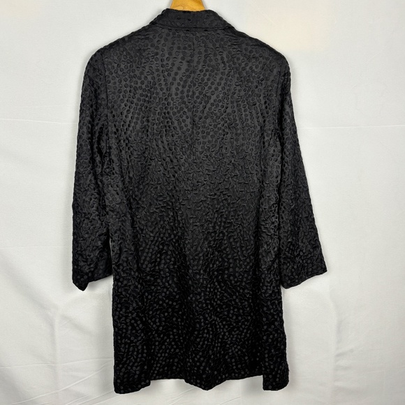 Eileen Fisher Embroidery Silk Long Jacket Sz PS Evening Formal Luxury Minimalist - Picture 4 of 12